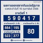 หวยรัฐบาลออกเลขอะไร